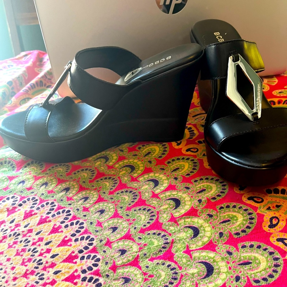 Black BCBGeneration wedges! New and never worn